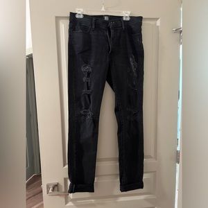 Men’s Ripped Black Skinny Jeans